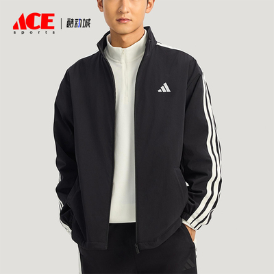 Adidas/阿迪达斯正品2025冬季款男士日常立领耐穿休闲外套KR2517