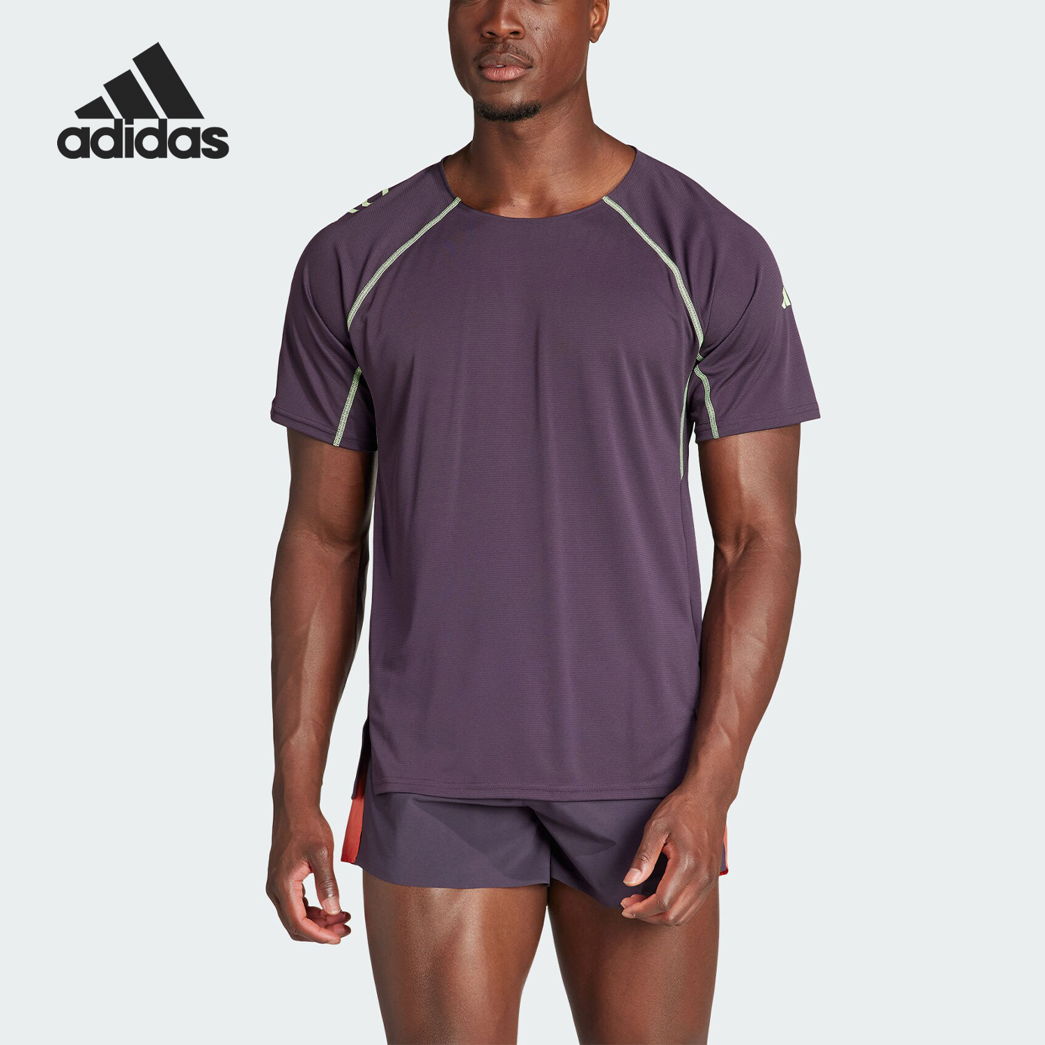 Adidas/阿迪达斯正品新款情侣款跑步运动透气短袖T恤IS0721