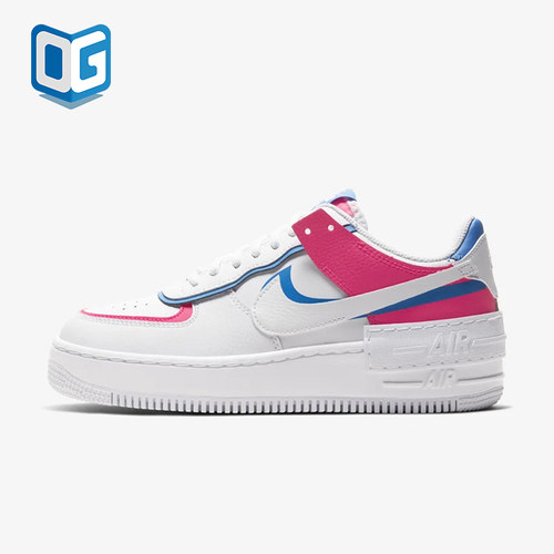 Nike/耐克正品Air Force 1女士休闲低帮拼接耐磨板鞋CU3012-111