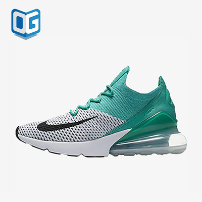 Nike/耐克正品AirMax270新款女绿黑色经典低帮鞋跑步鞋AH6803-300