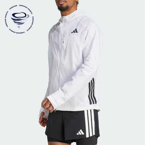 Adidas/阿迪达斯正品2025男士连帽训练跑步休闲运动外套JF3471