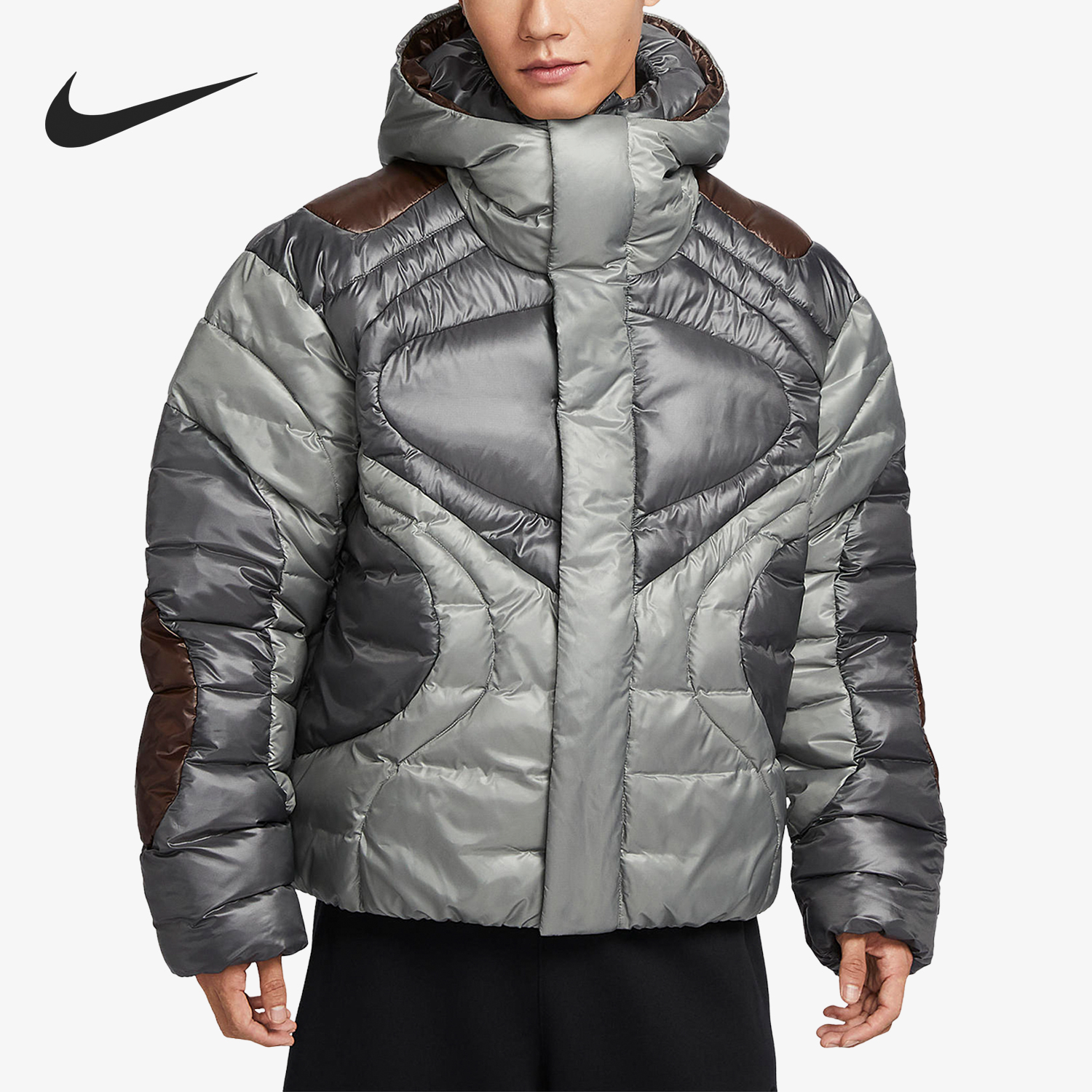 Nike/耐克官方正品冬季新款男子休闲运动连帽保暖防风棉服FB7424