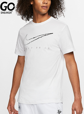 Nike/耐克正品男士字母印花图案圆领经典时尚短袖T恤CT6474-100