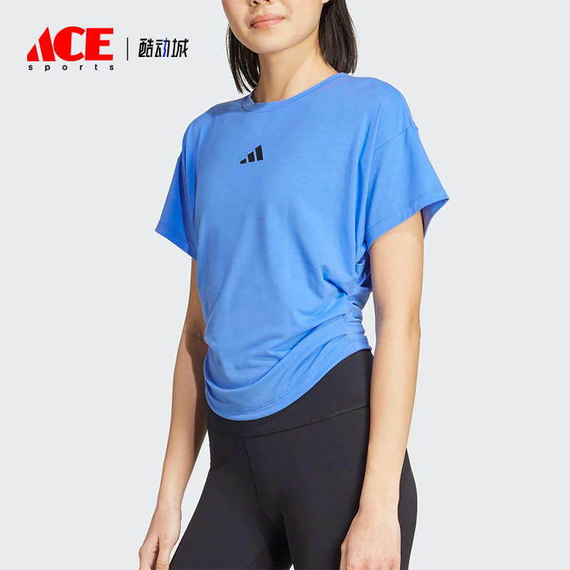 Adidas/阿迪达斯正品POWER T-SHIRT女士短款经典露腰短袖JX1192