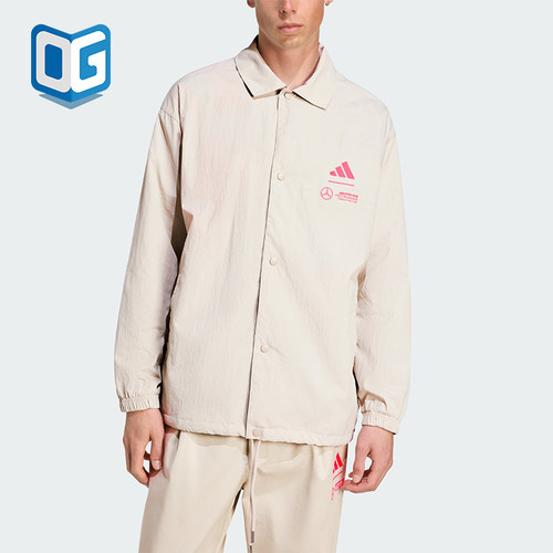 Adidas/阿迪达斯正品男士宽松舒适翻领长袖夹克外套JW3362