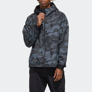阿迪达斯正品 当季 CAMO男子运动型格外套FM9371 新款 Adidas