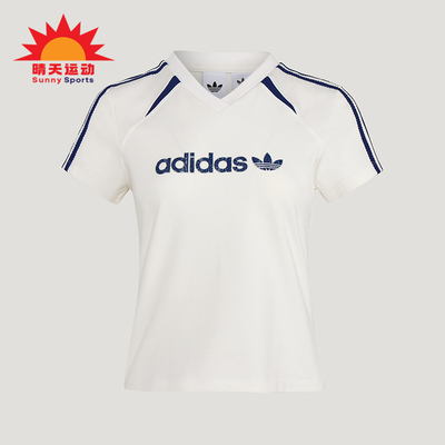 Adidas/阿迪达斯正品三叶草BLKTWT-SHIRT新款女经典短袖T恤KU4763