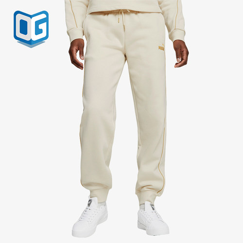 Puma/彪马正品2025女士弹力宽松运动束脚加绒针织长裤680150-87