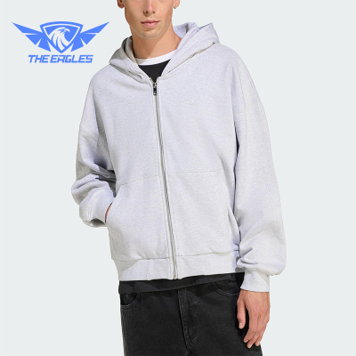 Adidas/阿迪达斯正品三叶草男士运动宽松连帽日常休闲外套JW1071