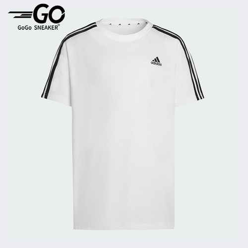 Adidas/阿迪达斯正品夏季大童运动圆领经典针织柔软短袖T恤KT9185