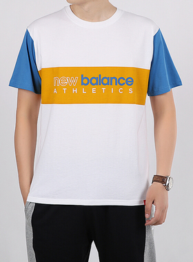New Balance/NB正品夏季新款男子宽松透气圆领短袖T恤AMT01525-WT