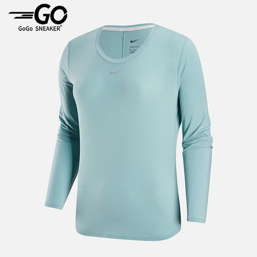 Nike/耐克正品圆领长袖T恤新款女蓝色运动长袖T恤DD0621-309