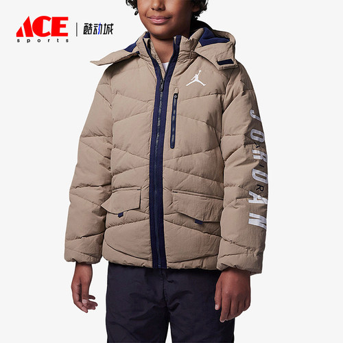 Nike/耐克正品JORDAN大童休闲连帽保暖加厚羽绒服FB1671-247