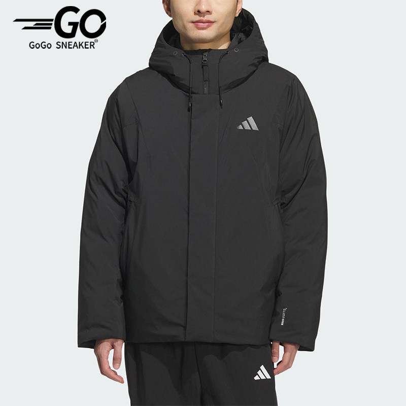Adidas/阿迪达斯正品2025秋季款男士日常保暖连帽羽绒服KC2509