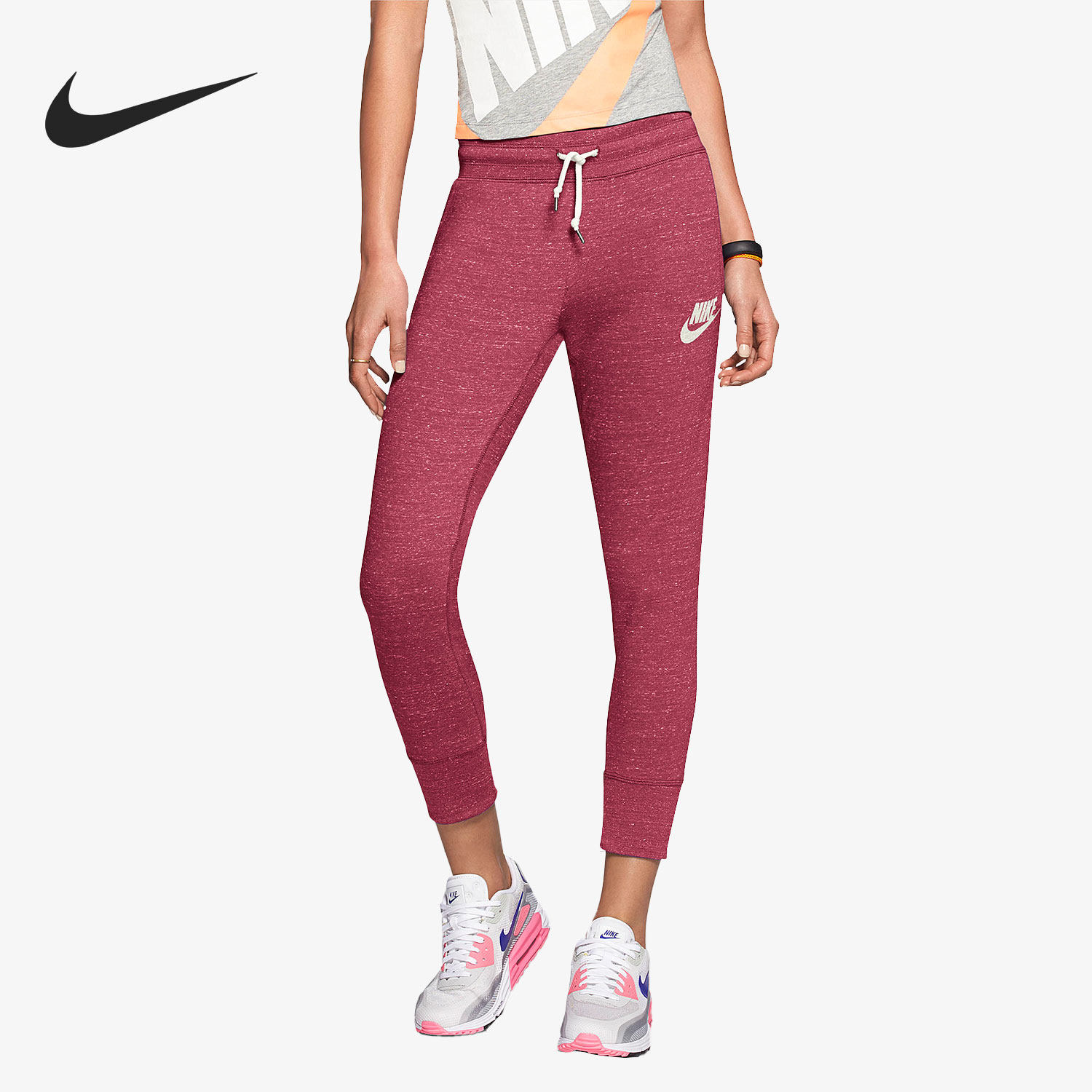 Nike/耐克正品当季新款运动健身跑步女子系带七分裤 545781-610