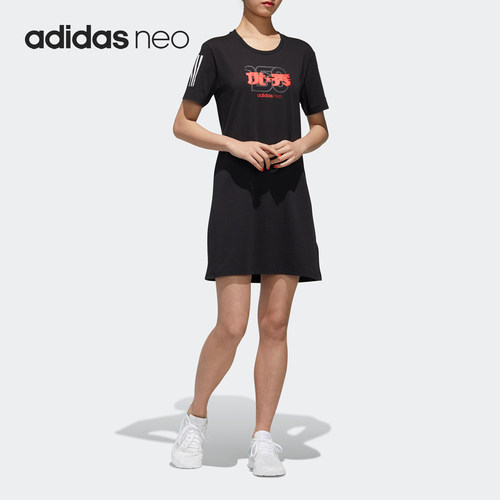 Adidas/阿迪达斯正品neo W GK DRESS 女子休闲运动连衣裙 GK1494