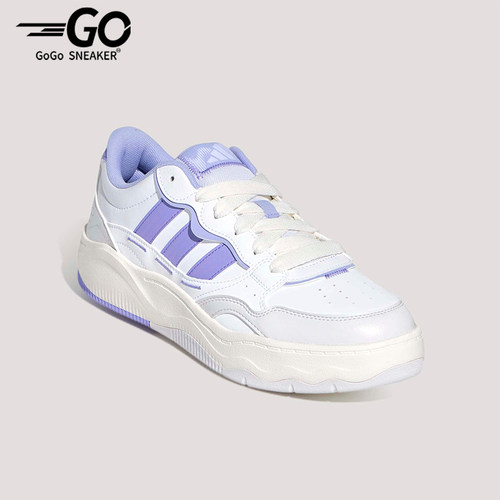 Adidas/阿迪达斯正品Lite Shuffle女士系带日常运动板鞋KH9026