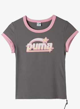 Puma/彪马正品2024新款女士运动休闲透气宽松耐穿圆领短袖