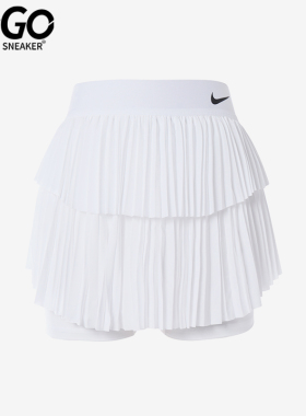 Nike/耐克正品CourtDri-FITSlam新款女经典白色网球裙DA4727-100
