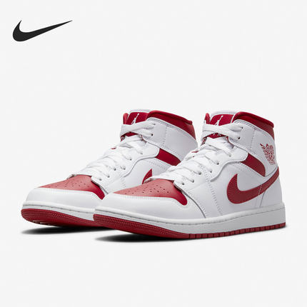 Nike/耐克正品Air Jordan1 Mid AJ1女子高帮篮球鞋BQ6472-161