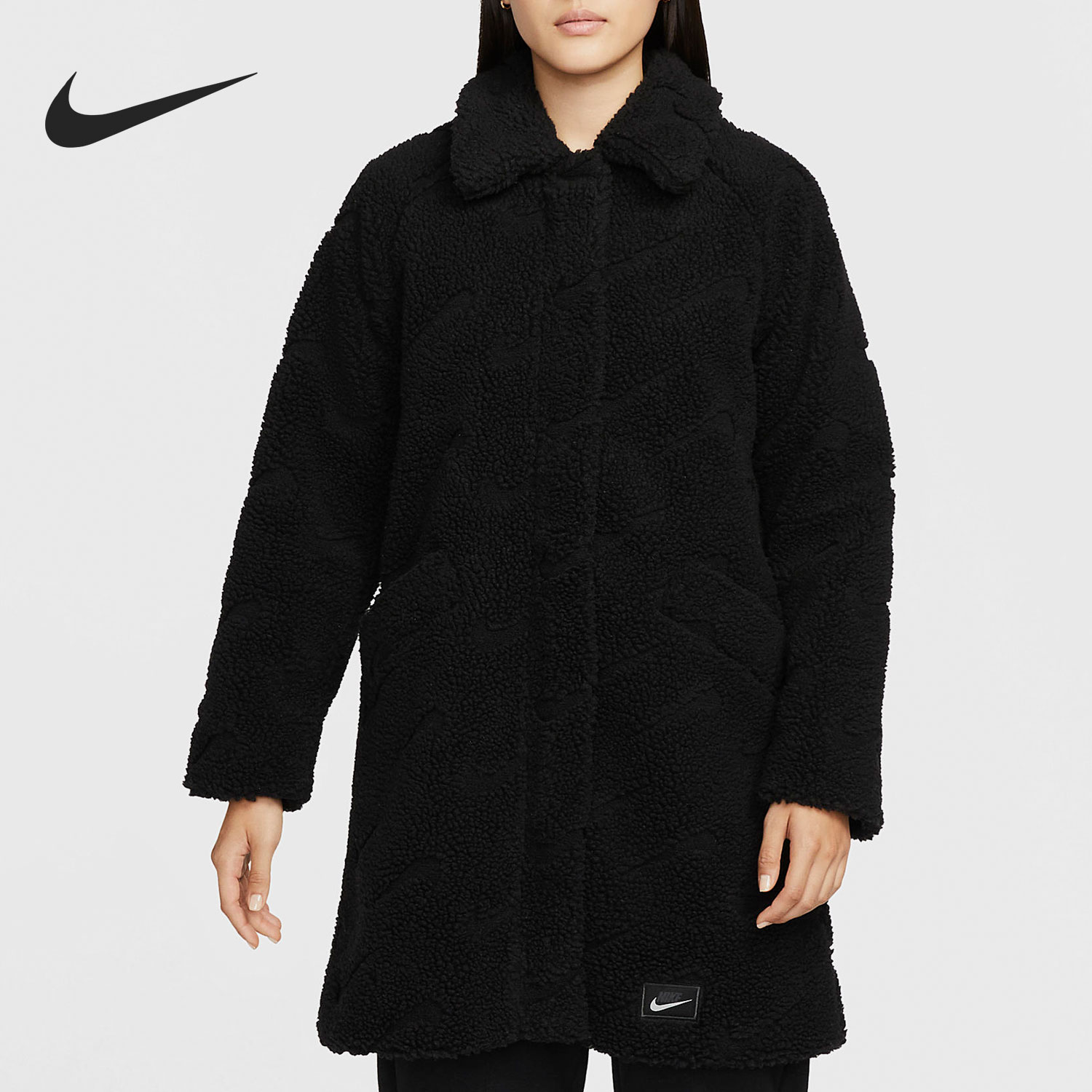 Nike/耐克官方正品 冬季新款中长款翻领大衣保暖外套 DD5089-010
