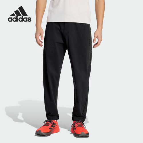 Adidas/阿迪达斯正品奥迪F1车队男士休闲弹力条纹运动长裤KE9075