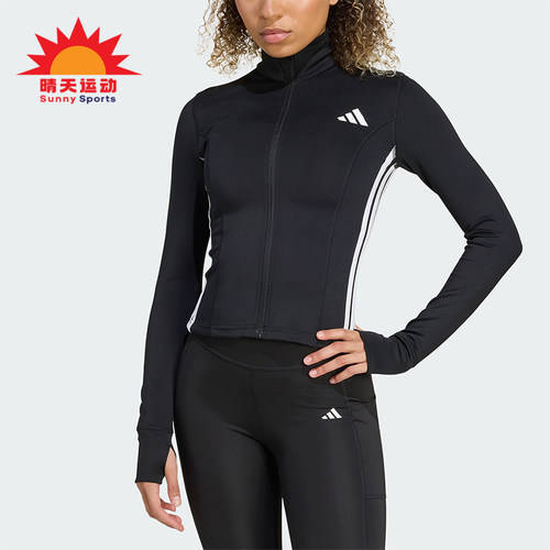 Adidas/阿迪达斯正品2026春季款女士日常立领印花修身外套KB7843
