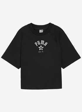 Puma/彪马正品新款女士休闲宽松圆领运动短袖T恤630325-01