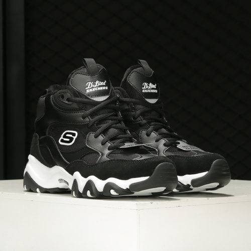 Skechers/斯凯奇正品 熊猫鞋老爹鞋男子保暖加绒时尚高帮运动鞋