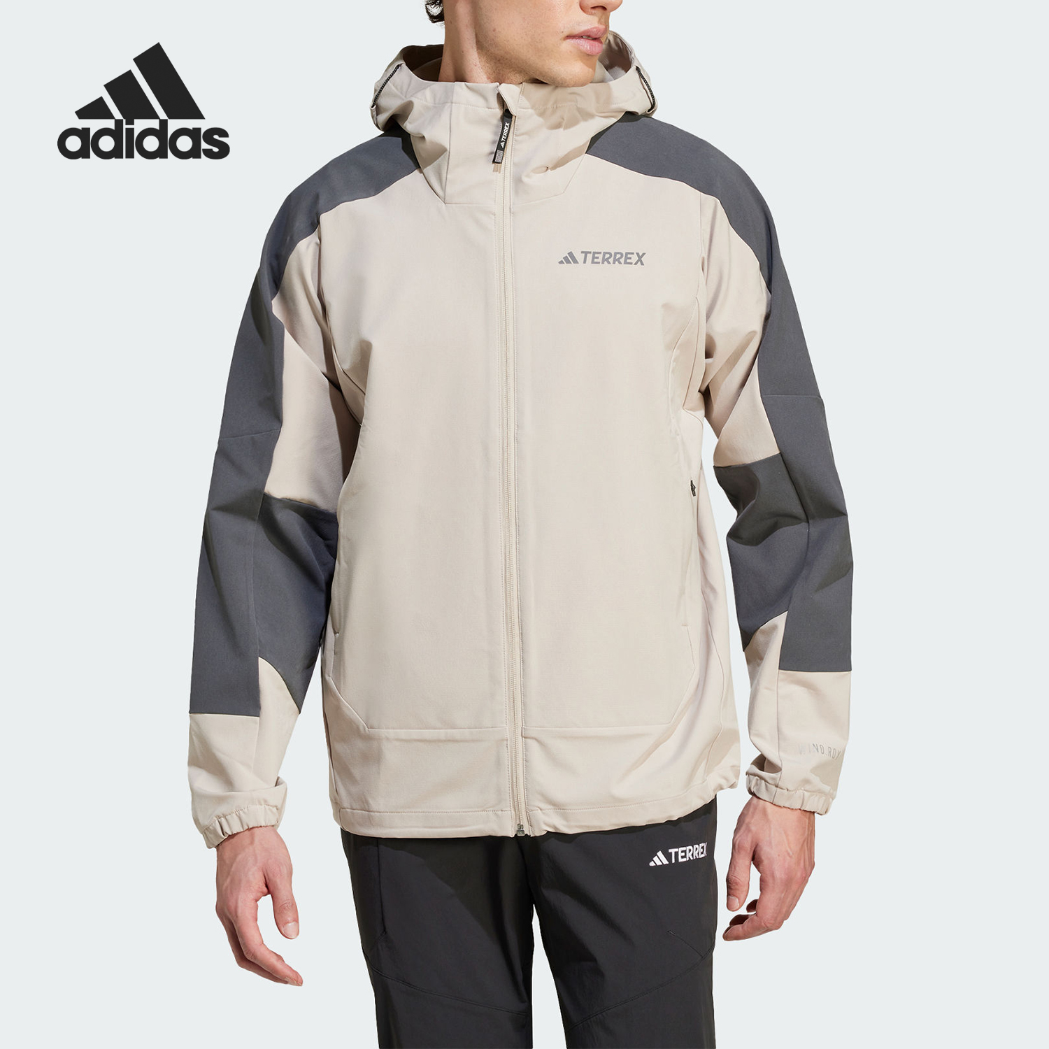 Adidas/阿迪达斯官方正品TERREX户外男士运动连帽夹克外套JI5934