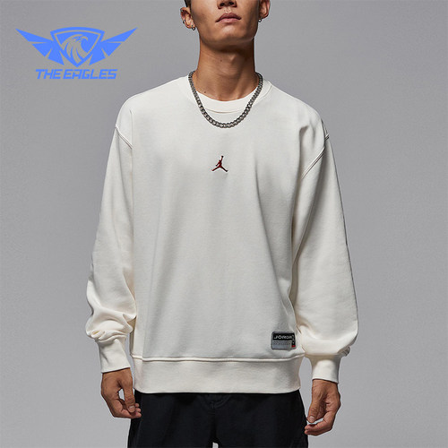 Nike/耐克正品JORDAN男士圆领简约长袖休闲套头卫衣IO7830-133