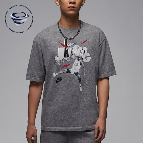 Nike/耐克正品JORDAN男士复古厚实透气休闲图案短袖HJ2930-091