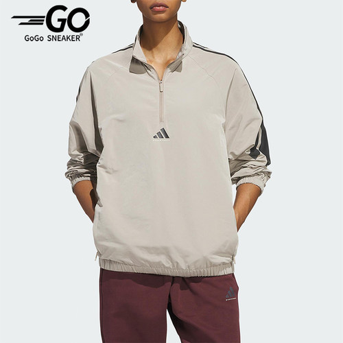 Adidas/阿迪达斯正品2025春季新款男女半拉链梭织卫衣JC7844
