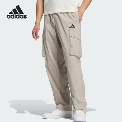 Adidas/阿迪达斯正品2025夏季男士运动梭织透气工装裤KF2482