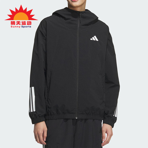 Adidas/阿迪达斯正品新款男士梭织透气经典连帽夹克外套KC3926