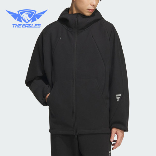 Adidas/阿迪达斯正品FUSTL M SWT HD男士运动连帽宽松外套KC6076