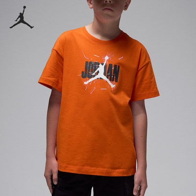 Nike耐克正品Jordan大童字母短袖圆领休闲运动T恤95F059-N4V