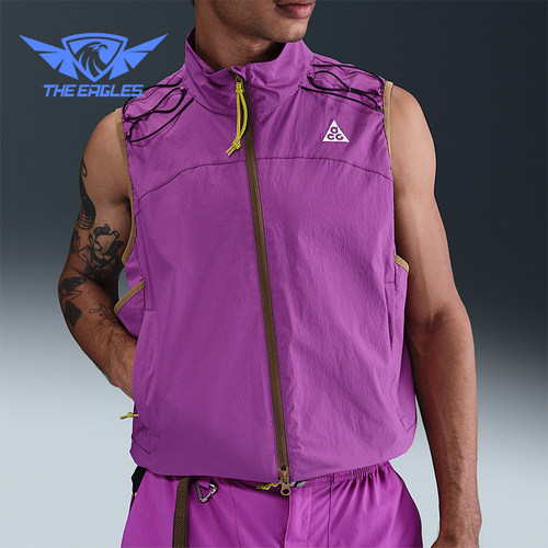 Nike/耐克正品CG Death Bloom男士运动拉链复古马甲HV0601-505