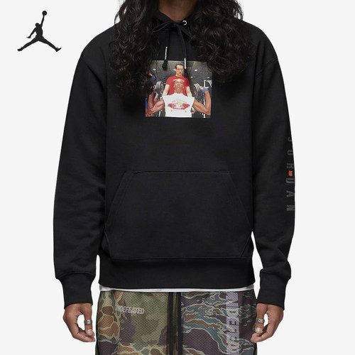 Nike/耐克正品男士简约保暖连帽运动经典卫衣套头衫DX6317-010