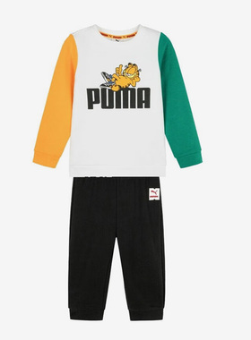 PUMA/彪马正品加菲猫联名款童装撞色圆领长袖短袖T恤849999-02