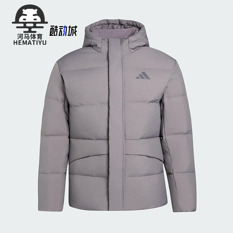 Adidas/阿迪达斯正品LINEAR男士运动连帽保暖休闲羽绒服KR0936