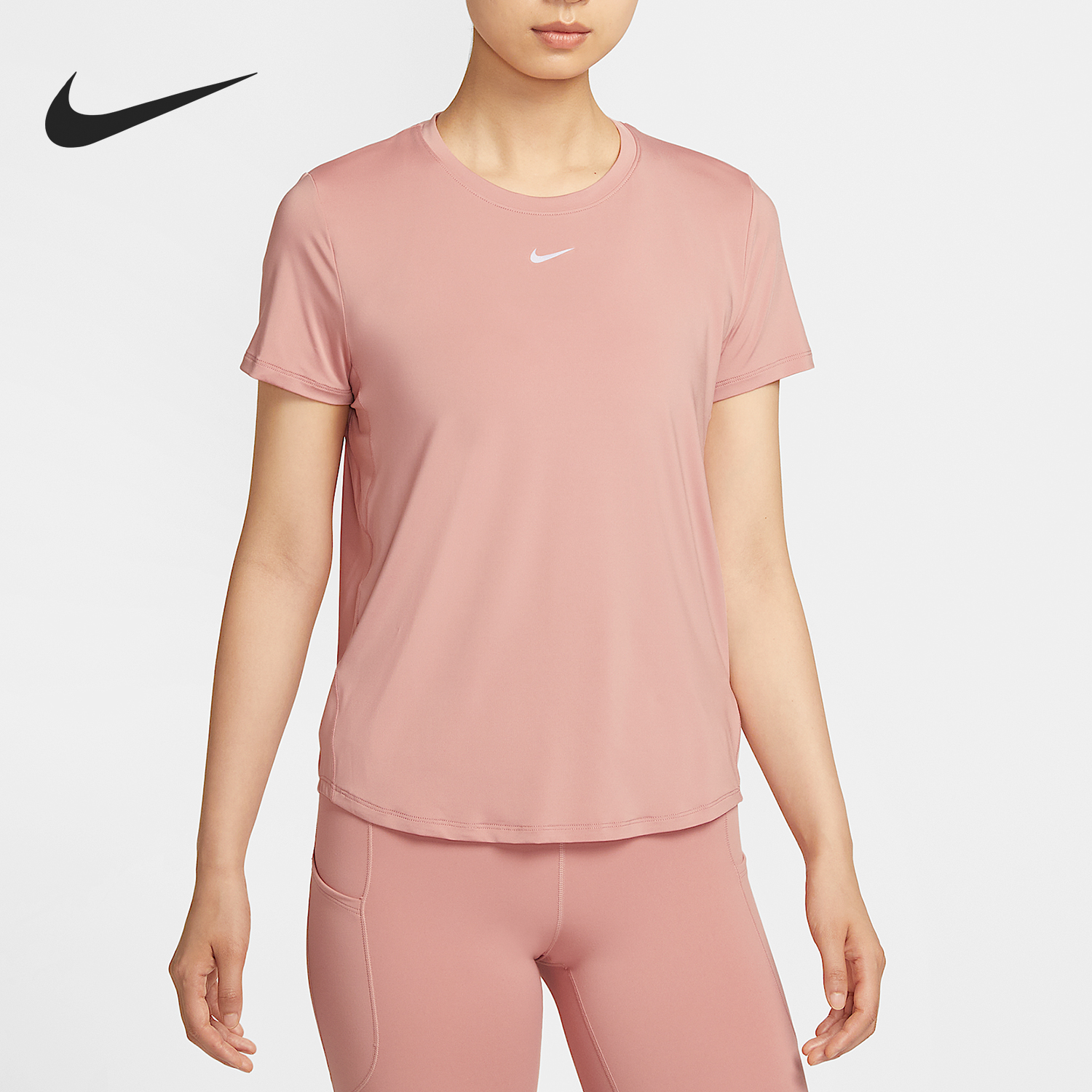 Nike/耐克官方正品Dri-FIT女士圆领训练套头透气短袖FN2799-685