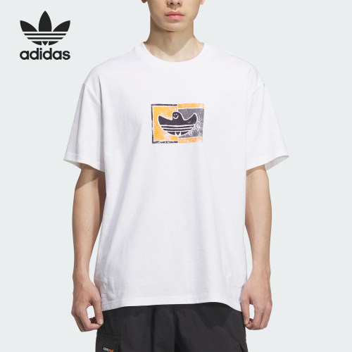 Adidas/阿迪达斯正品三叶草男女针织宽松圆领简约休闲T恤KD4289