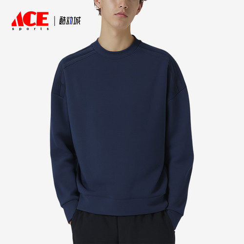 Adidas/阿迪达斯正品徽标长袖男长袖经典卫衣学院蓝卫衣JF4876