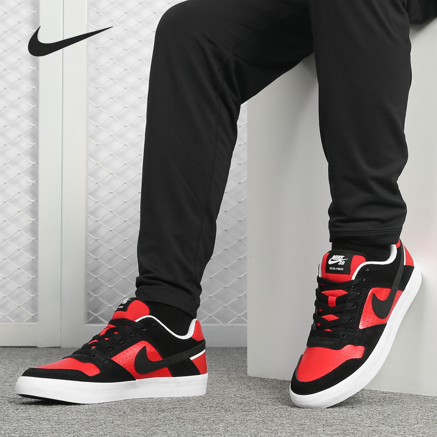 Nike/耐克正品当季男款时尚厚底舒适耐磨系带休闲板鞋 942237