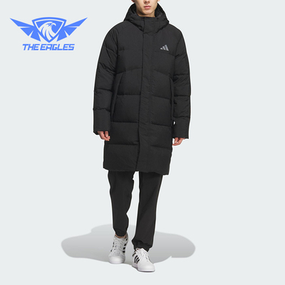 Adidas/阿迪达斯正品冬季男女防风保暖连帽运动长款羽绒服KQ5514