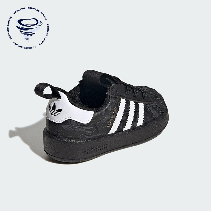 Adidas/阿迪达斯正品三叶草婴童休闲易穿脱贝壳头运动鞋JR3755