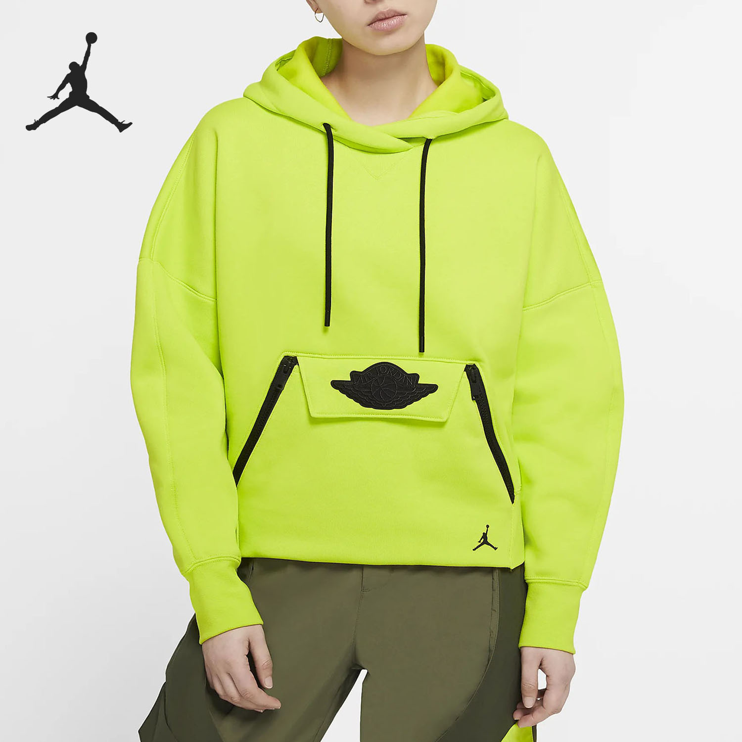 Nike/耐克正品JORDAN 女子加绒篮球运动卫衣套头衫CQ6672-389