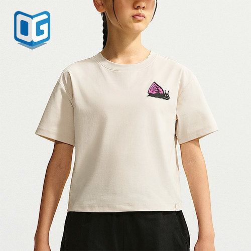 Nike/耐克正品大童简约舒适柔软休闲运动短袖T恤IZ7598-104