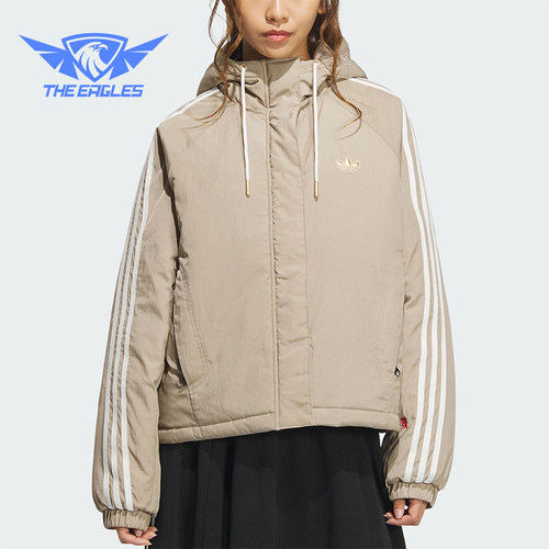 阿迪达斯女士运动连帽棉服
